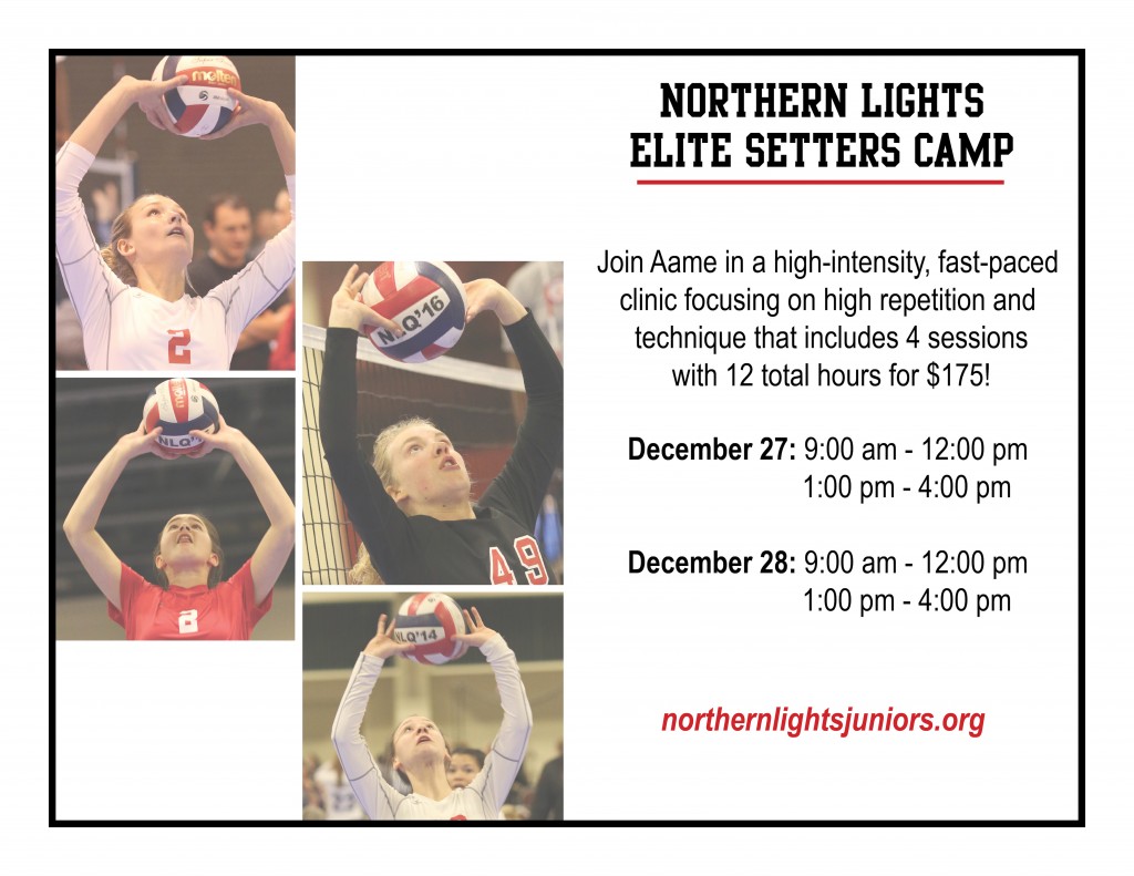Elite Setters Camp! Northern Lights Junior Volleyball