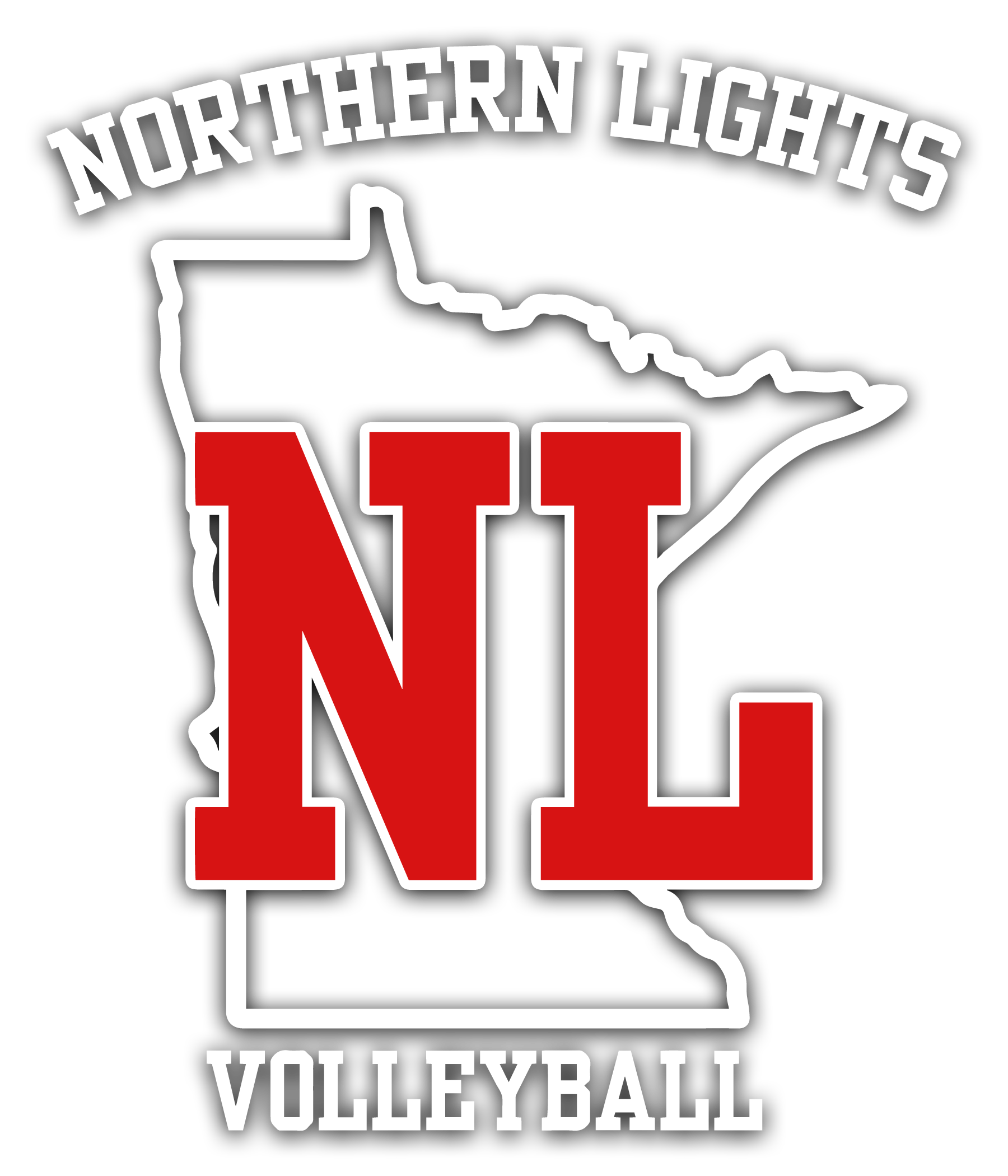 Northern Lights Junior Volleyball Logo